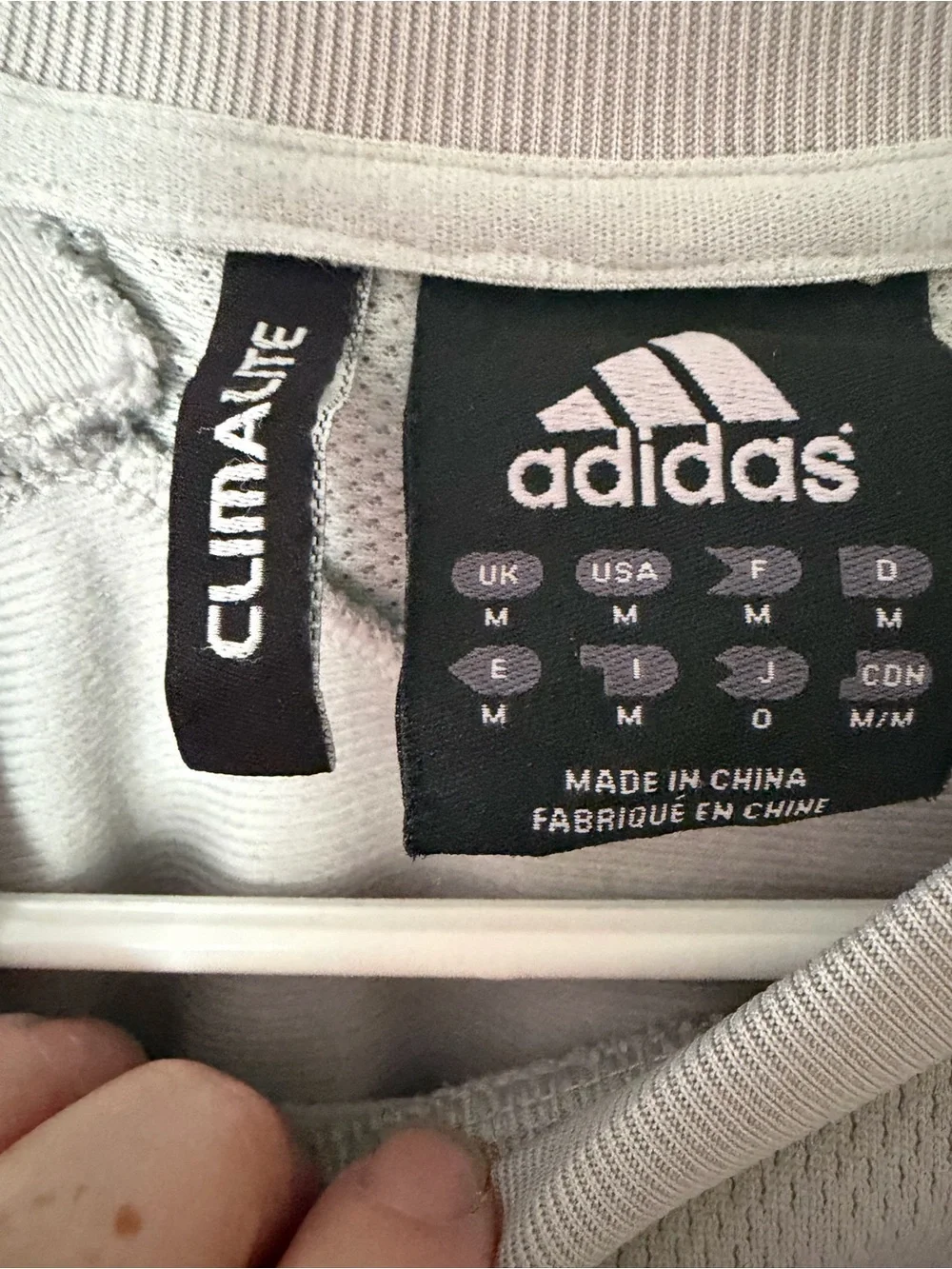 adidas Men's Gray and White Performance Long-Sleeve Jacket